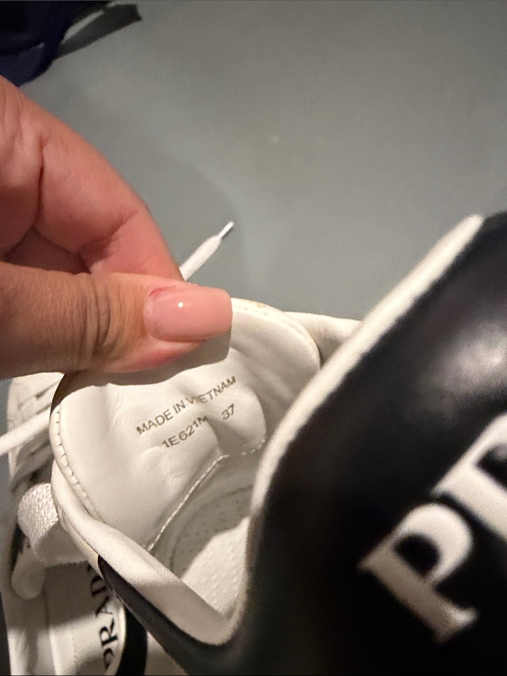 Prada White Low-Top Leather Sneakers - Picture 5 of 6